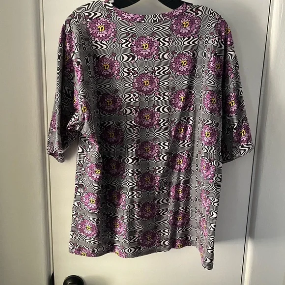 Nooworks Vibrant Purple and Black Patterned Tee - Picture 4 of 4